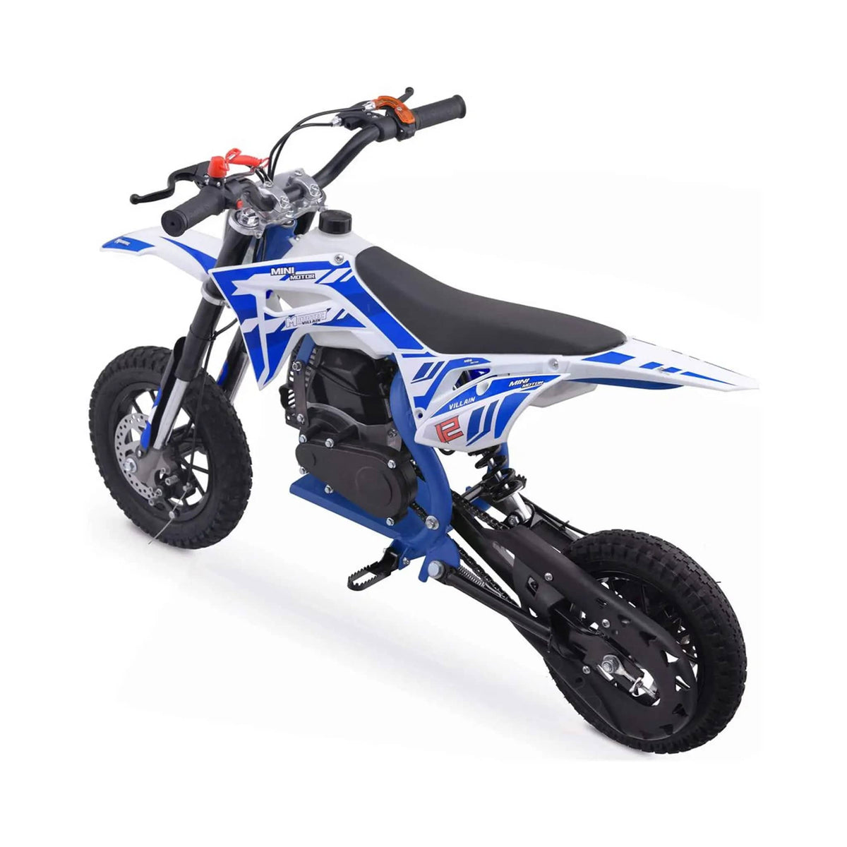 Kids Gas Dirt Bike | MotoTec Villain 52CC | 2-Stroke Engine | Throttle Limiter And Kill Switch