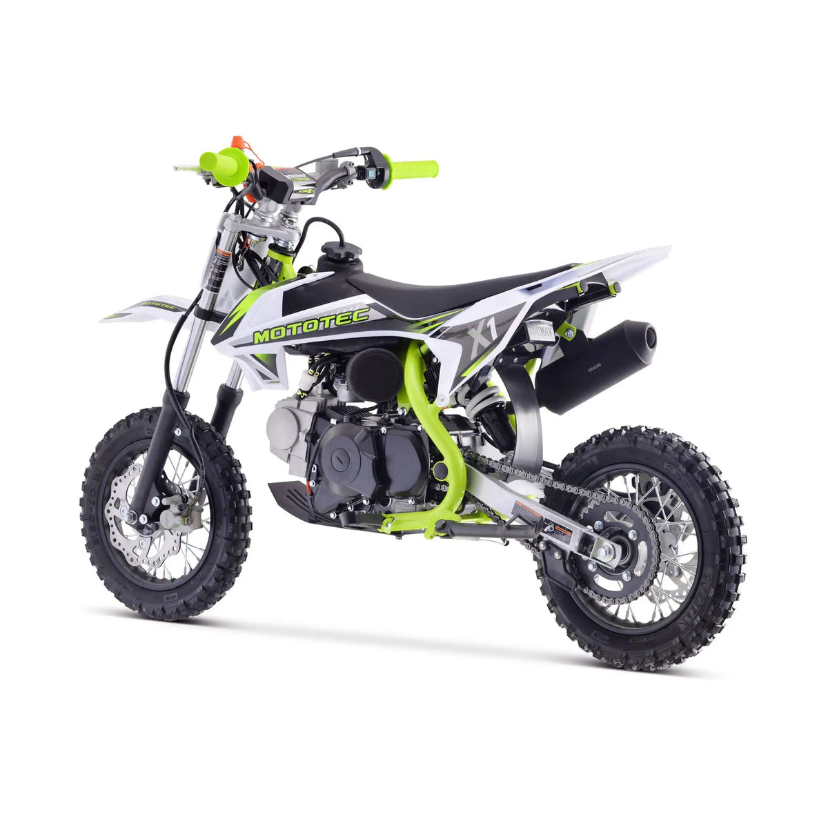 Gas Dirt Bike | MotoTec X1 110CC | 4-Stroke Air-Cooled Engine | Higher Grip Tires