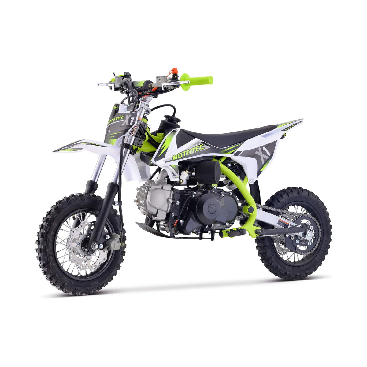 Gas Dirt Bike | MotoTec X1 110CC | 4-Stroke Air-Cooled Engine | Higher Grip Tires