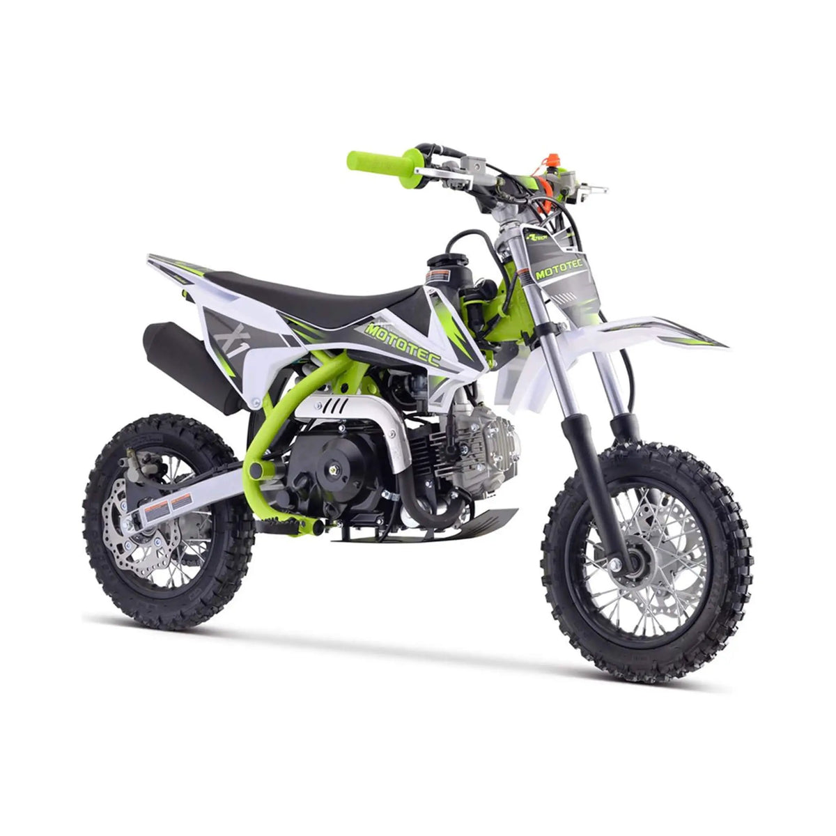 Gas Dirt Bike | MotoTec X1 110CC | 4-Stroke Air-Cooled Engine | Higher Grip Tires
