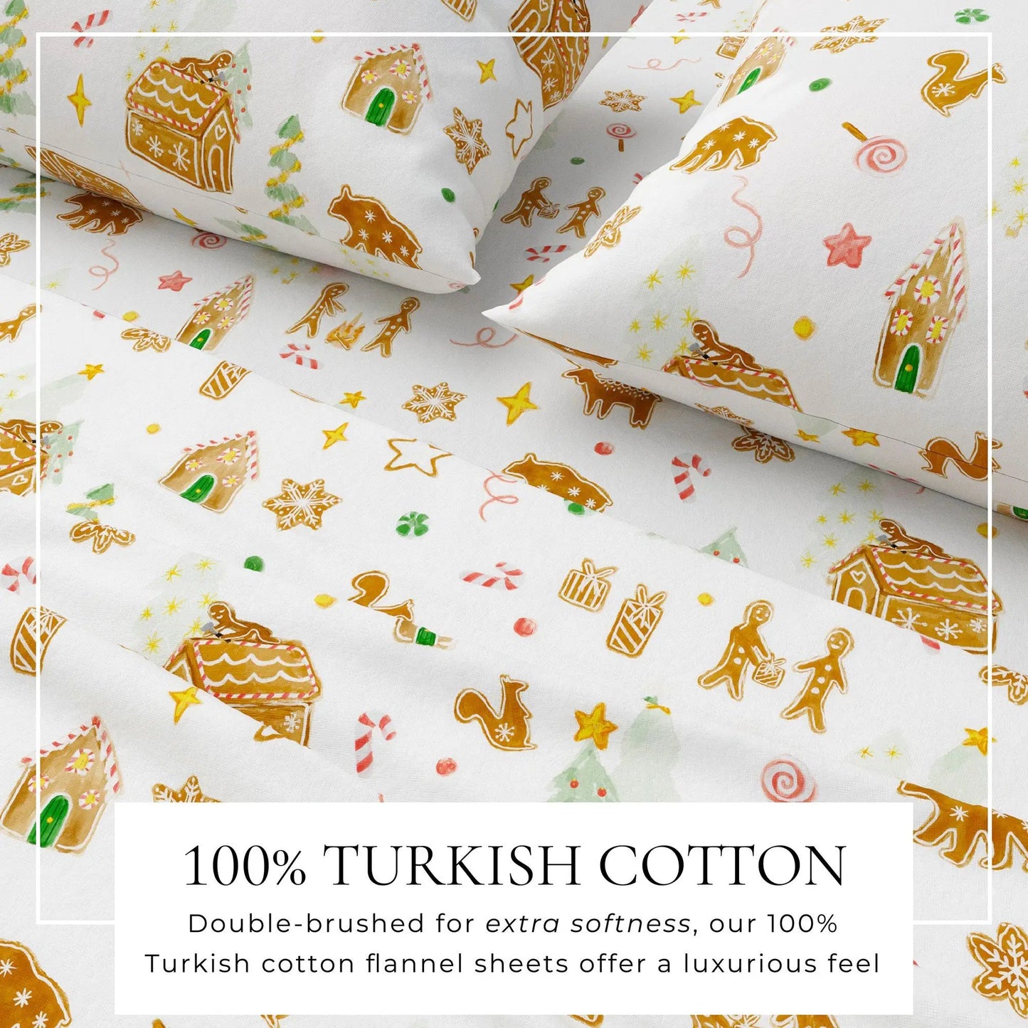 Turkish Cotton Flannel Sheet Set - Kids' Christmas Collection from PriceLows™