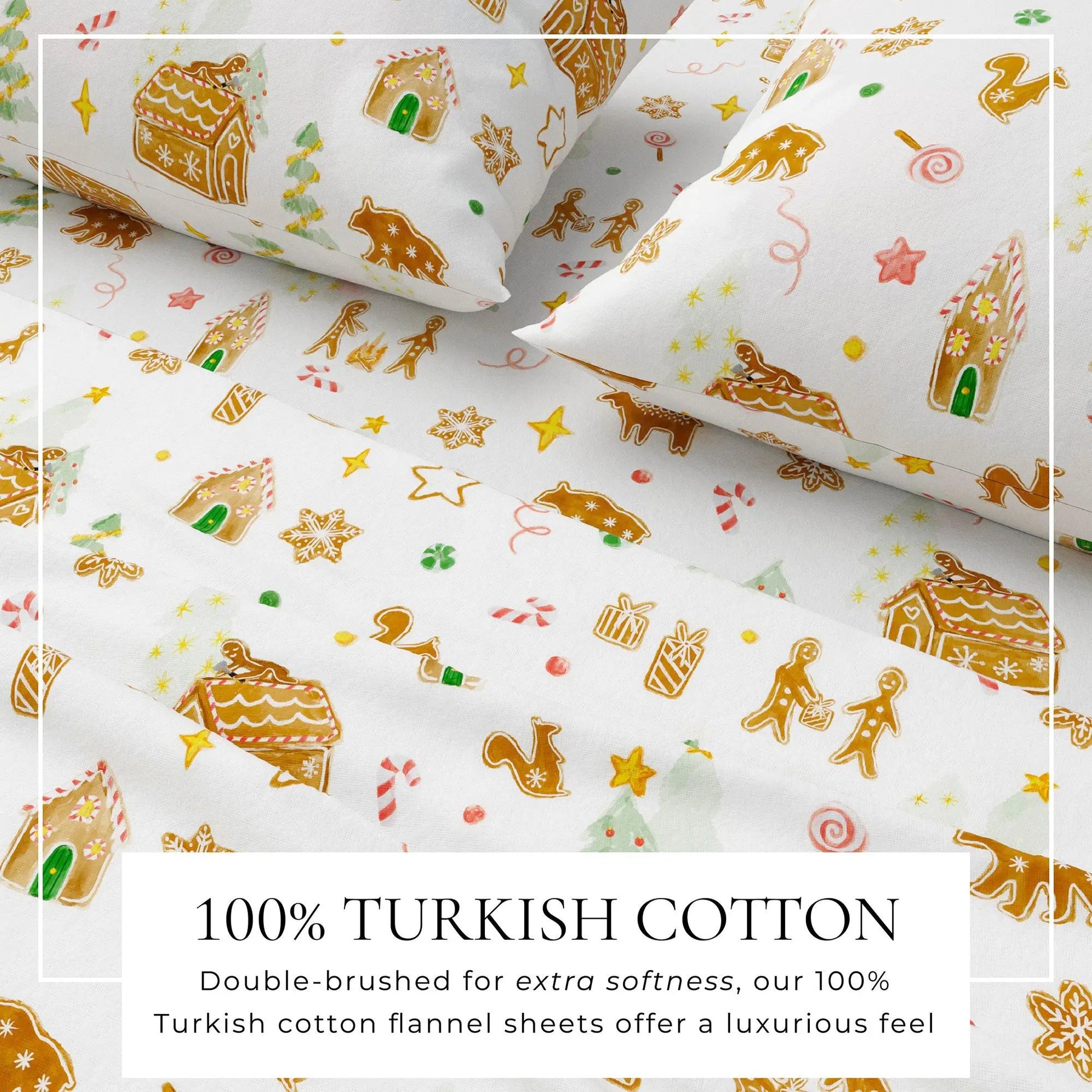 Turkish Cotton Flannel Sheet Set - Kids' Christmas Collection from PriceLows™