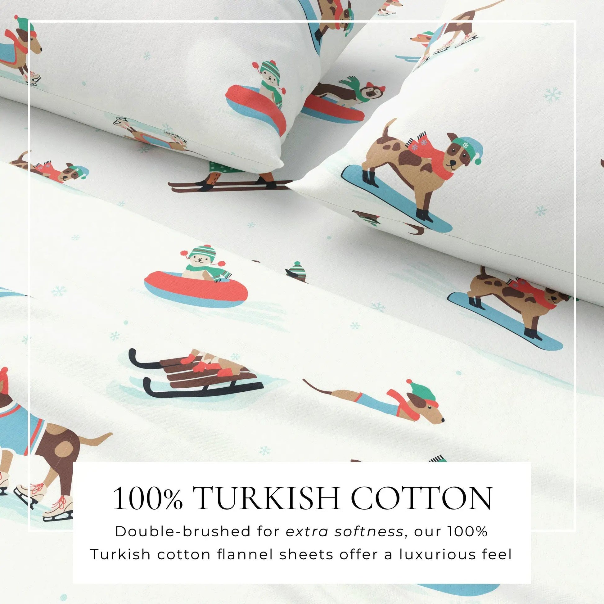 Turkish Cotton Christmas Flannel Sheet Set - Whittaker Collection from PriceLows™