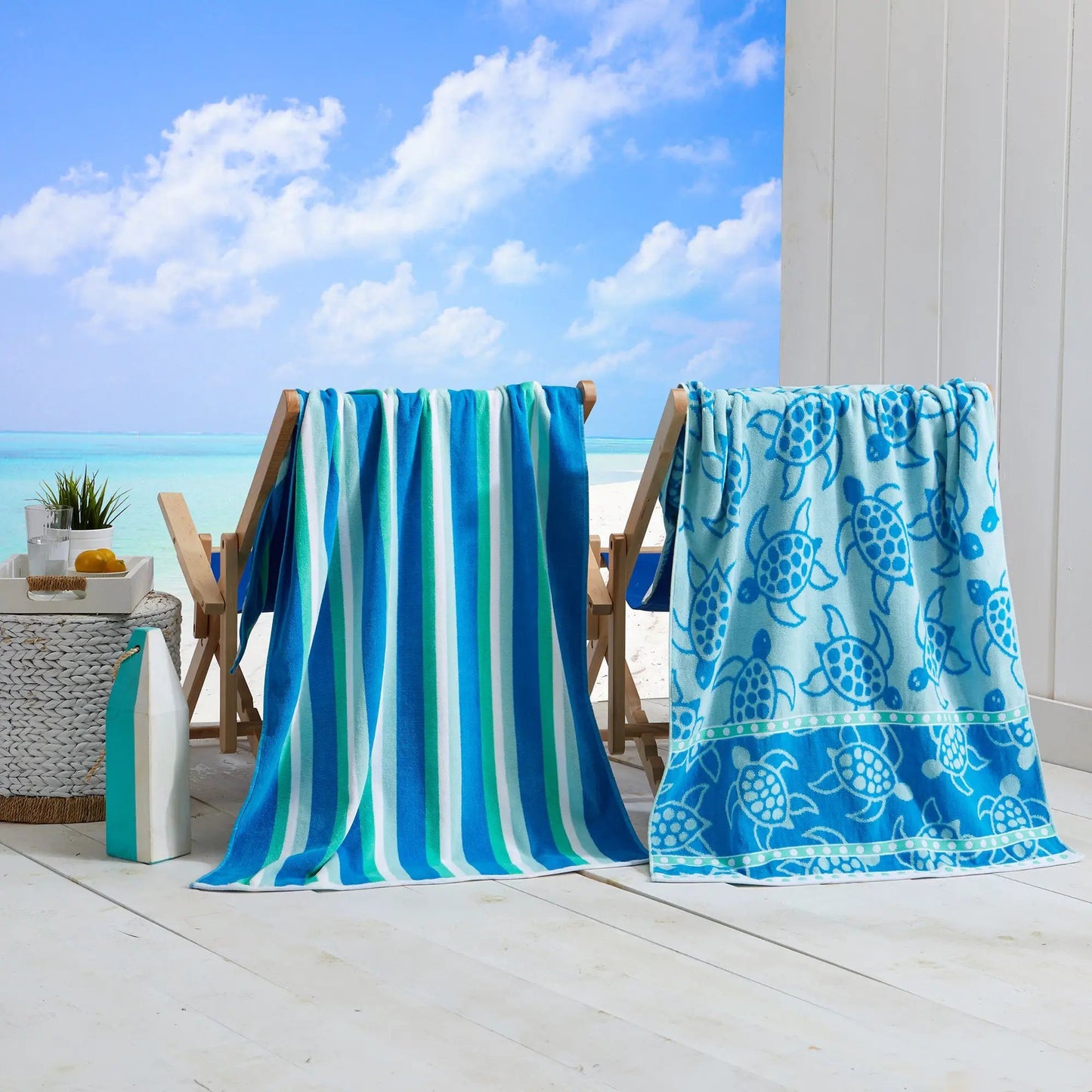 Cotton Velour Beach Towel - Maui Collection from PriceLows™