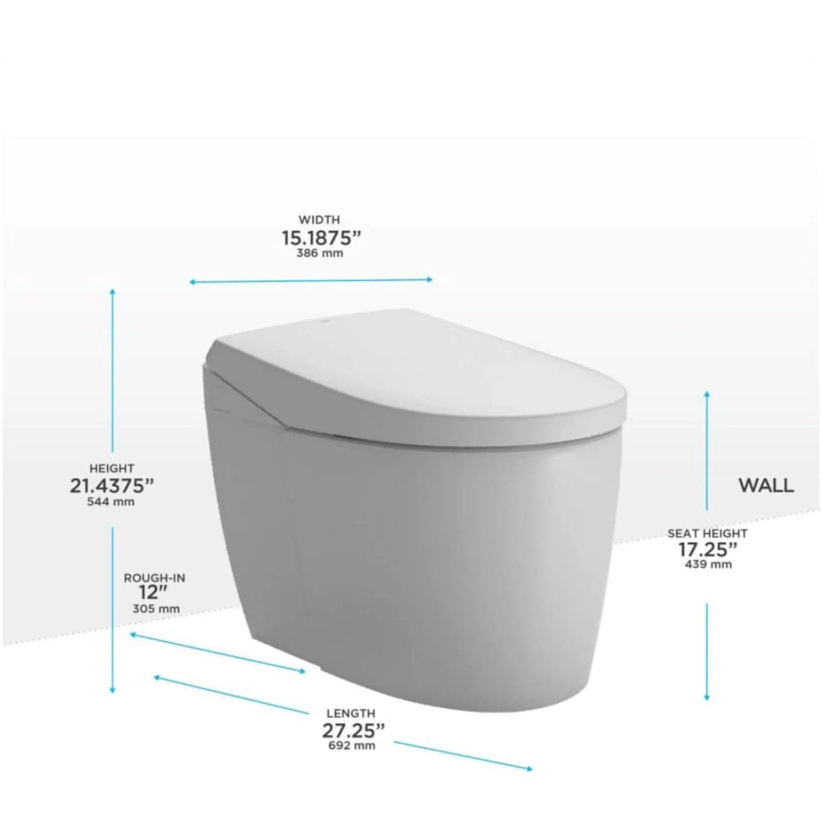 TOTO Neorest AS One-Piece Toilet | 1.0 GPF Dual Flush | Integrated Smart Bidet Seat | PREMIST Spray
