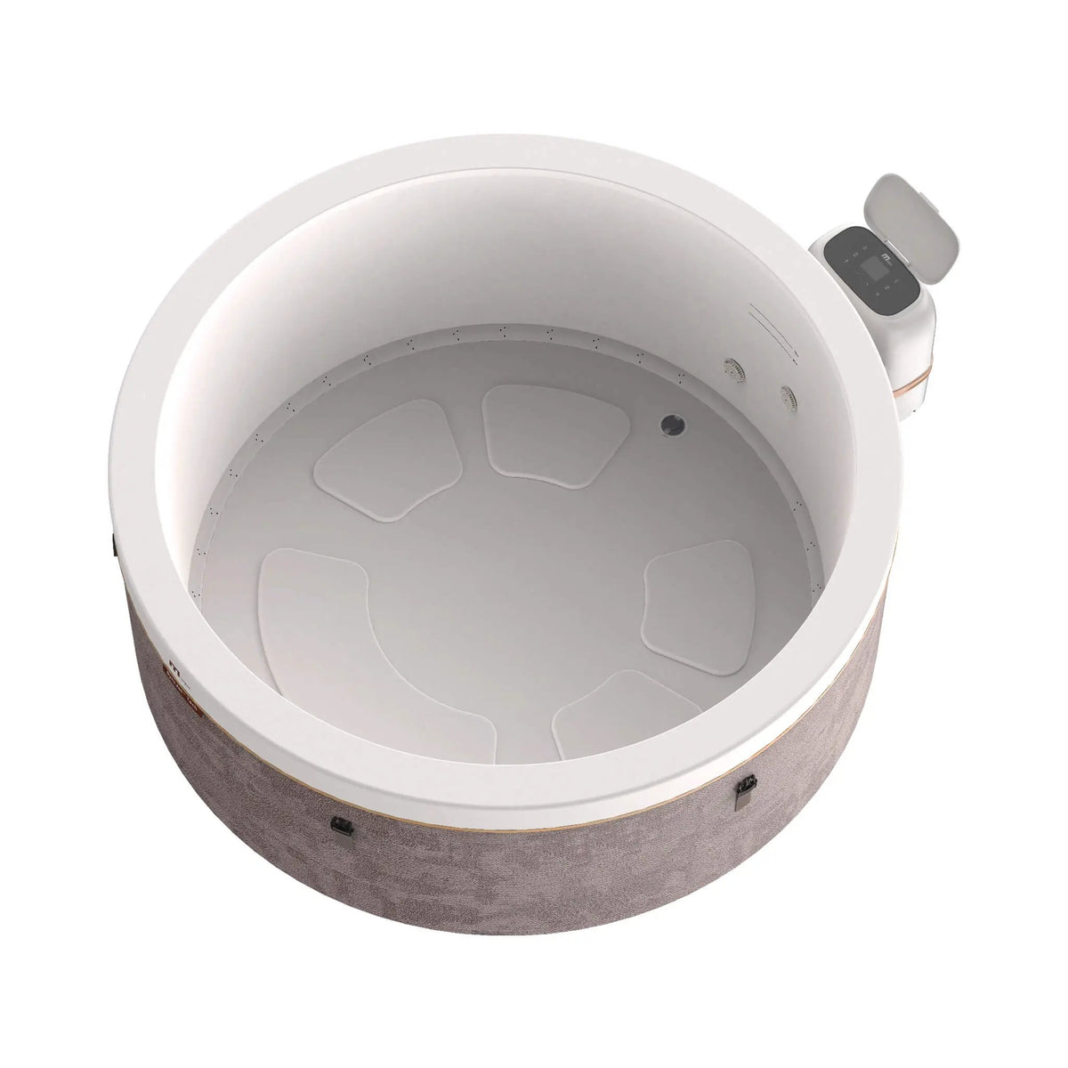 Inflatable Round Hot Tub | MSpa Cocoon Verto Series | Six-Person Capacity | SyncJet Hydro Massage