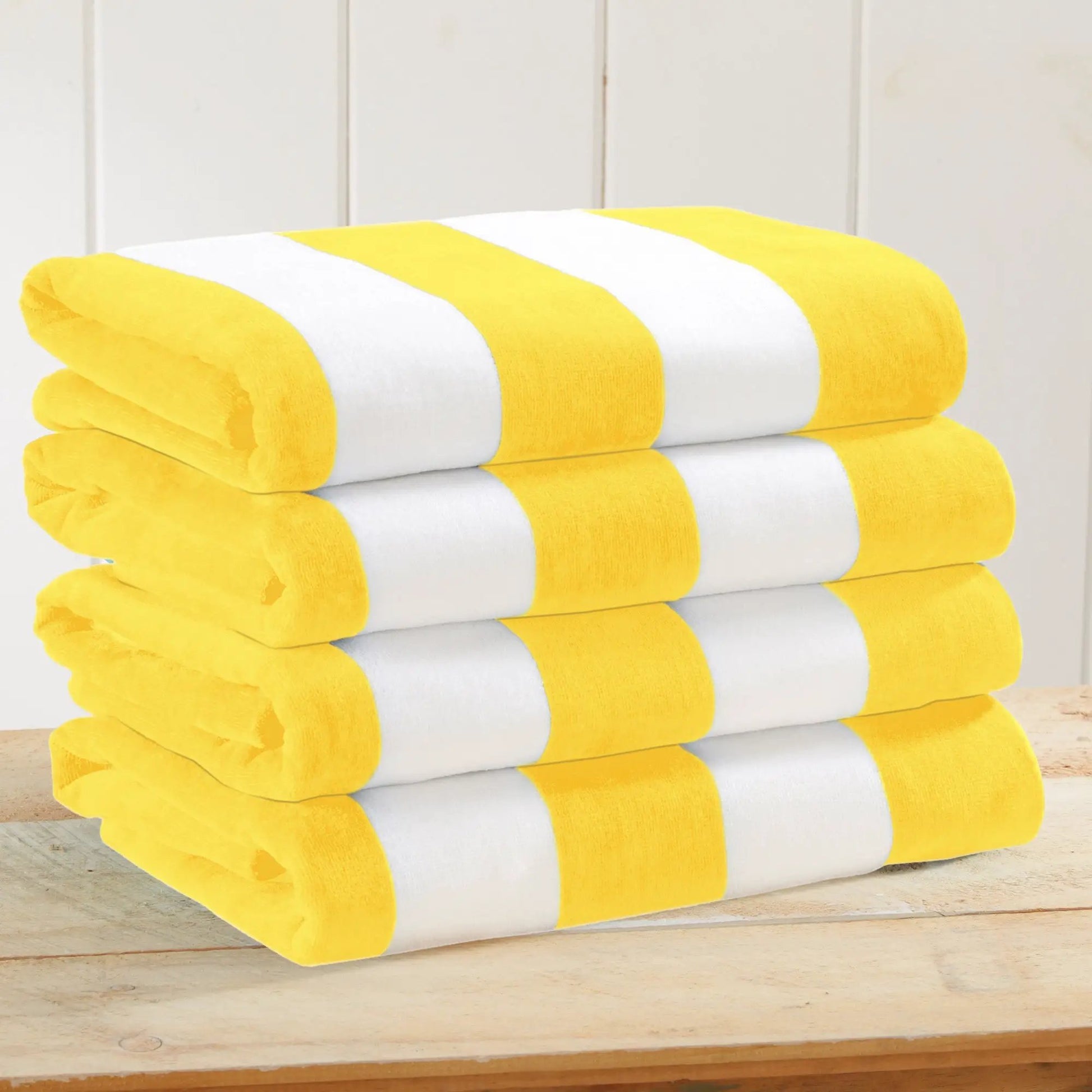 Cotton Velour Cabana Stripe Beach Towel - Novia Collection from PriceLows™