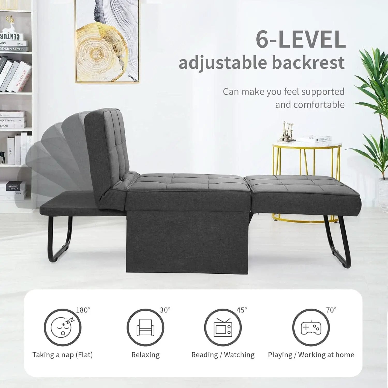 Multi-Functional Sofa Bed With Adjustable Backrest Design from PriceLows™