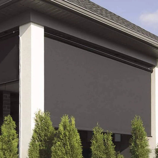 Multiple Awnings Multishade Premium Aluminum Retractable Outdoor Shade With PVC | 10 ft | Polyester | Outdoor Living