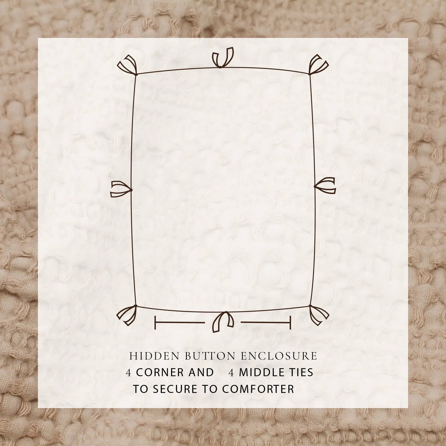 100% Cotton Honeycomb Waffle Duvet Set - Mattea Collection from PriceLows™