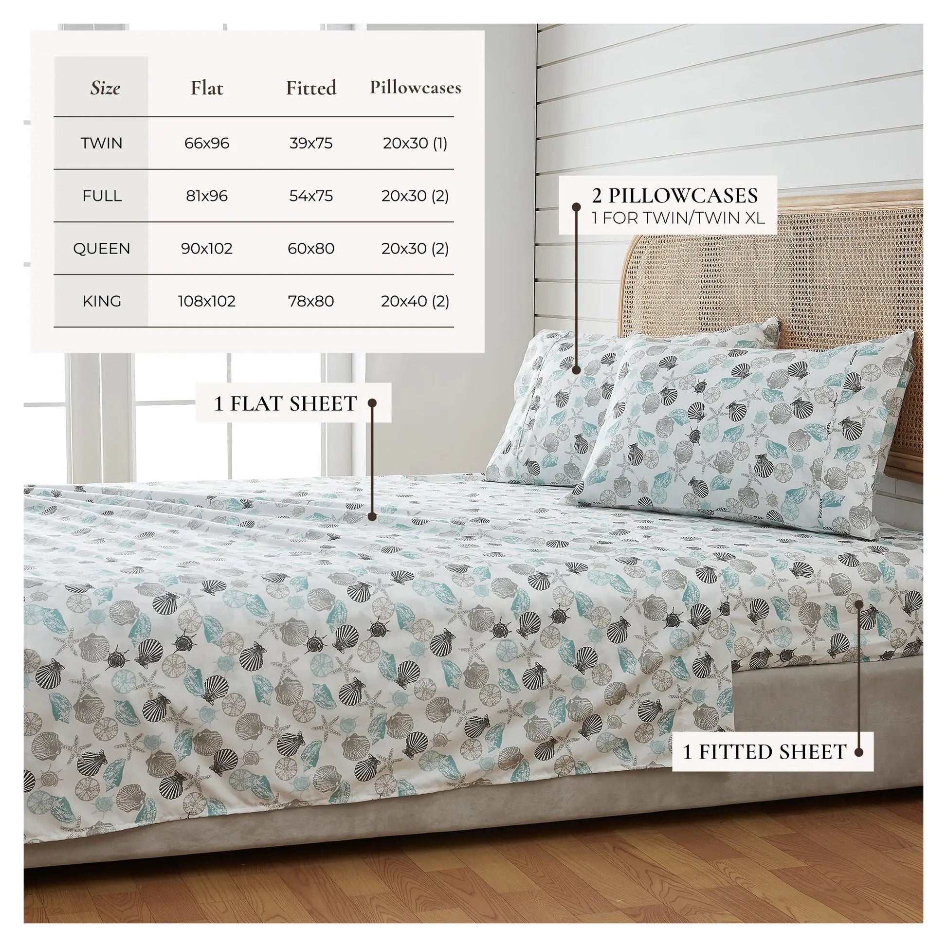 Coastal Printed Sheet Set - Newport Collection from PriceLows™