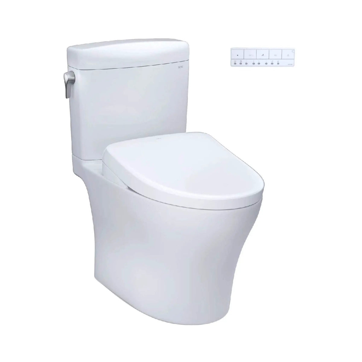 TOTO Aquia IV Cube Toilet | 1.28 And 0.9 GPF Dual Flush | WASHLET S7 Bidet Seat | Concealed Connections