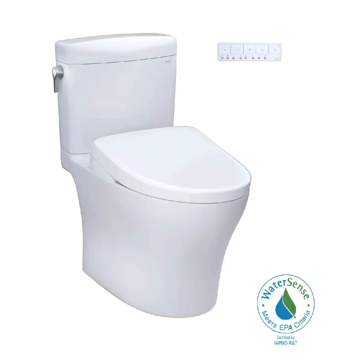 TOTO Aquia IV Cube Toilet | 1.28 And 0.9 GPF Dual Flush | WASHLET S7 Bidet Seat | Concealed Connections