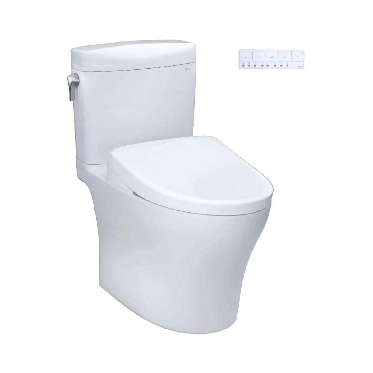 TOTO Aquia IV Cube Toilet | 1.28 And 0.9 GPF Dynamax Tornado Flush | WASHLET S7A Bidet Seat | EWater+