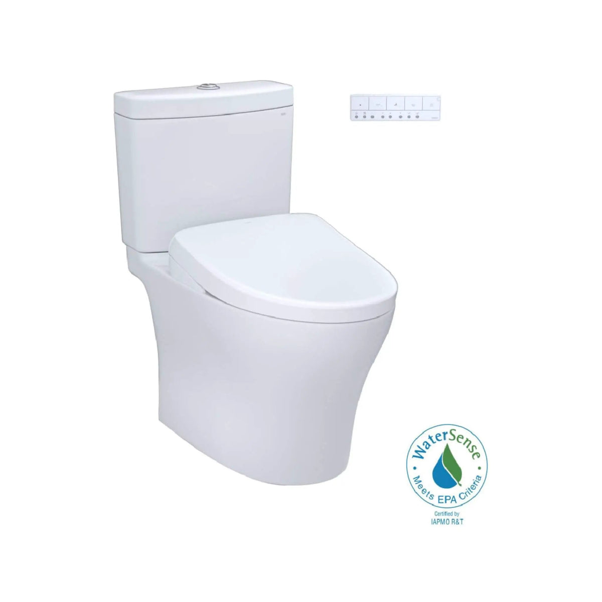 TOTO Nexus Toilet | 1.28 GPF Elongated Chair Height | WASHLET S7 Bidet Seat | Illuminated Remote