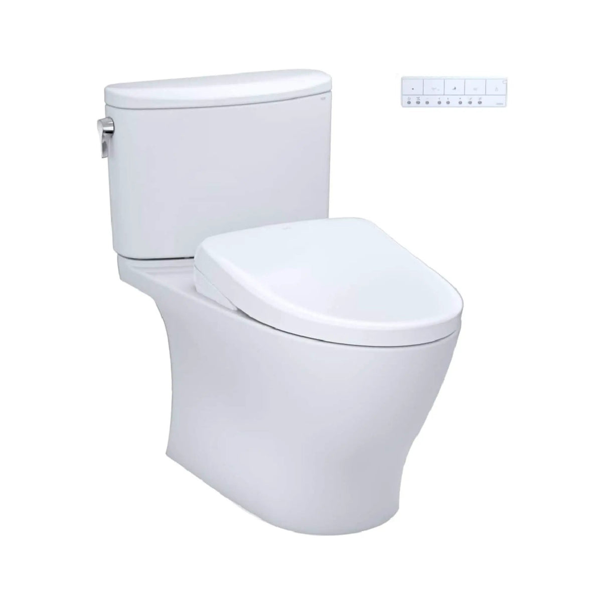 TOTO Nexus Toilet | 1.28 GPF Elongated Chair Height | WASHLET S7 Bidet Seat | Illuminated Remote