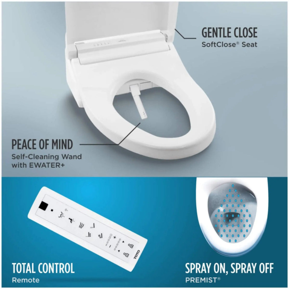 TOTO Nexus Two-Piece Toilet | 1.28 GPF Elongated | WASHLET S7A Auto Open Bidet Seat | EWater++