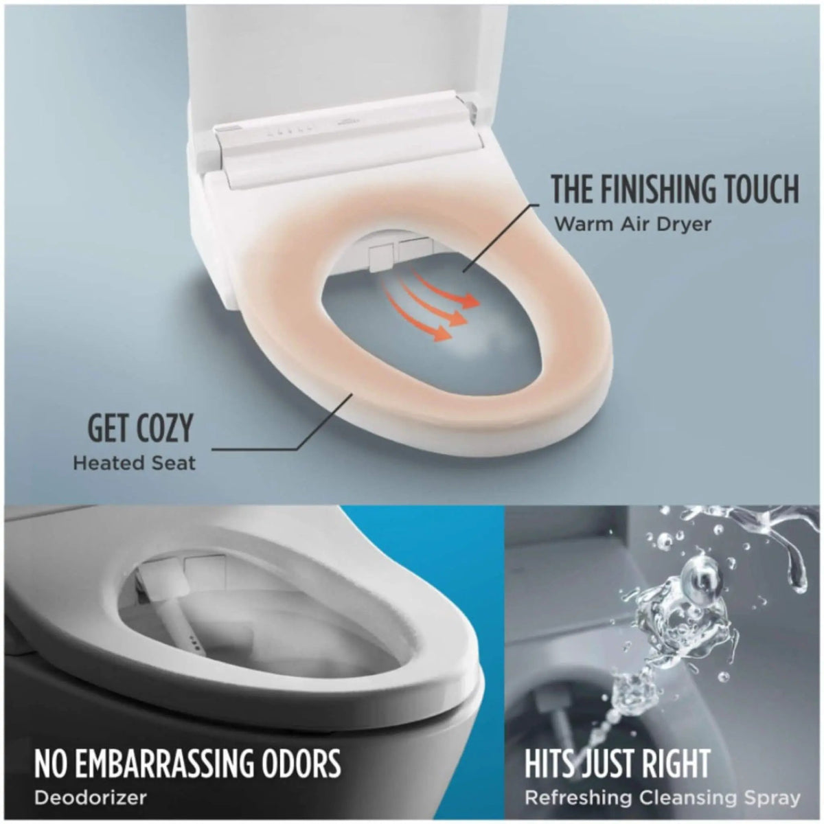 TOTO Aquia IV Dual Flush Toilet | Elongated Universal Height | WASHLET S7 Bidet Seat | 5 Spray Settings