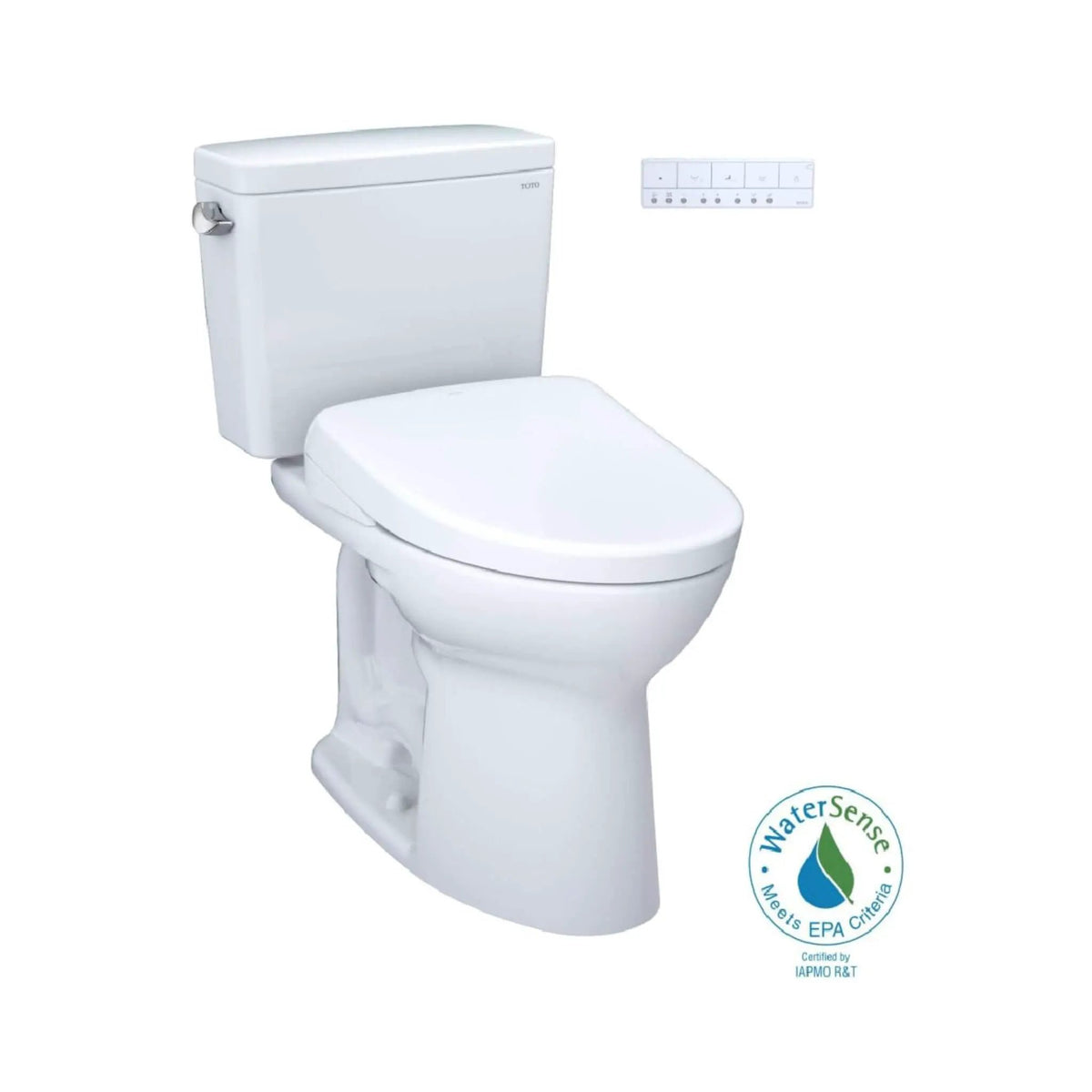 TOTO Drake Toilet | 1.28 GPF Universal Height | WASHLET S7 Bidet Seat | 10 Inch Rough-In