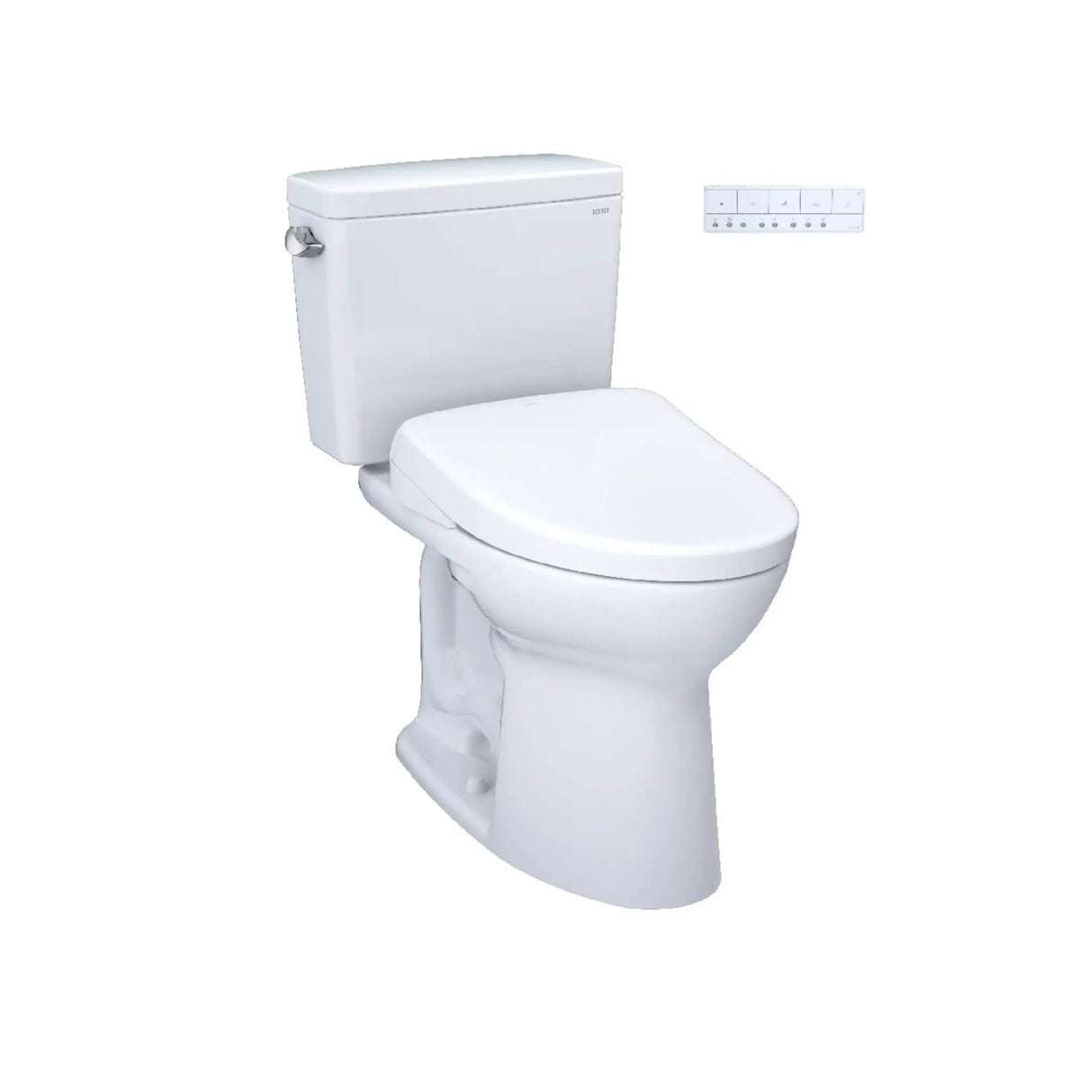 TOTO Drake Toilet | 1.28 GPF Elongated Chair Height | WASHLET S7 Auto Open Bidet Seat | EWater+