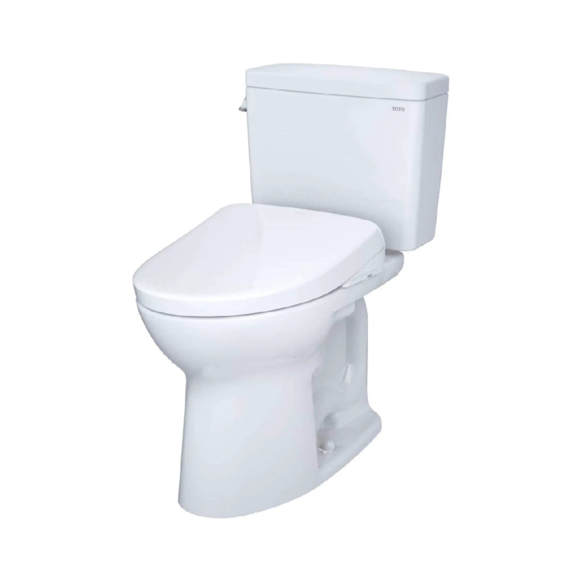 TOTO Drake Two-Piece Toilet | 1.28 GPF Elongated | WASHLET S7 Heated Bidet Seat | EWater+