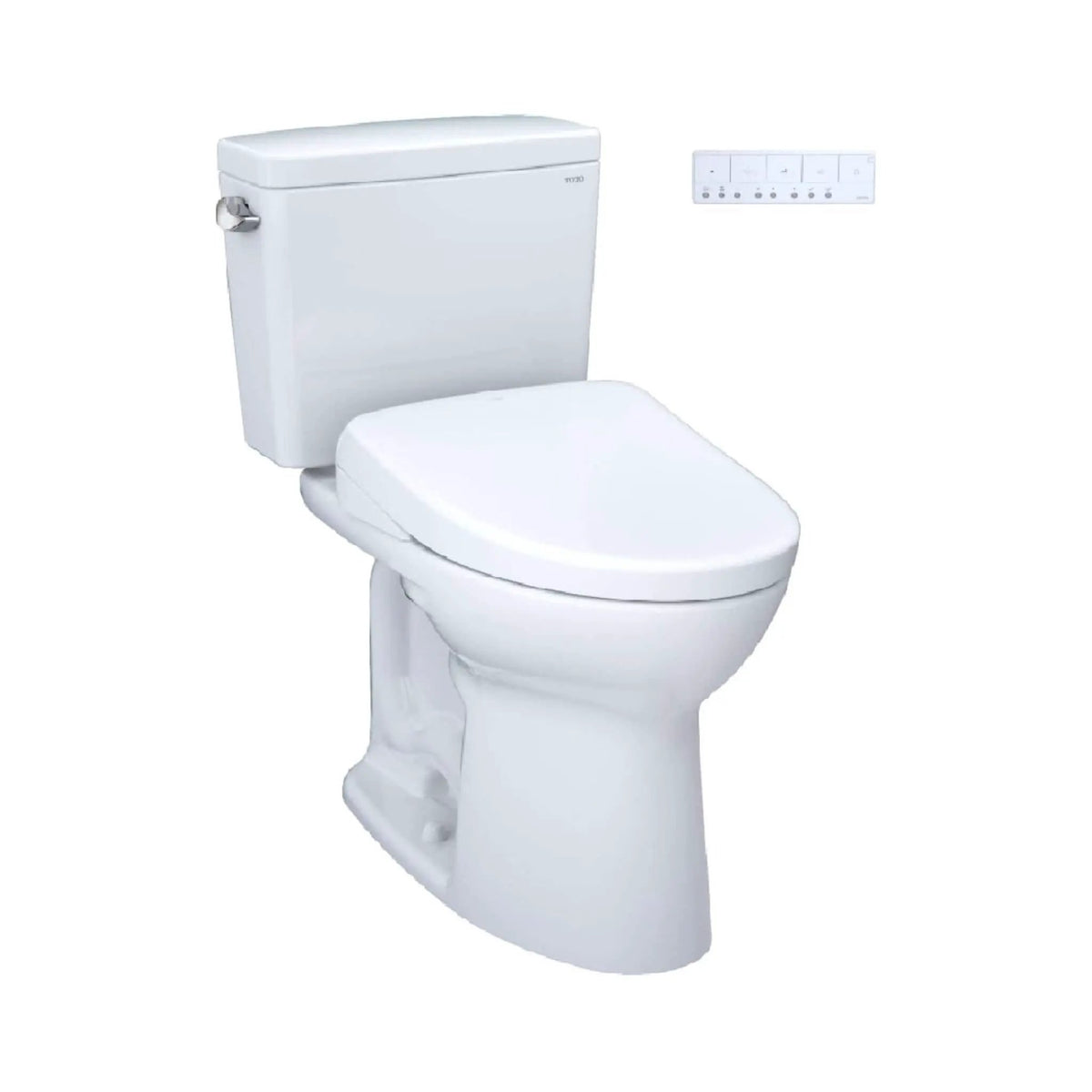 TOTO Drake Two-Piece Toilet | 1.28 GPF Elongated | WASHLET S7 Heated Bidet Seat | EWater+