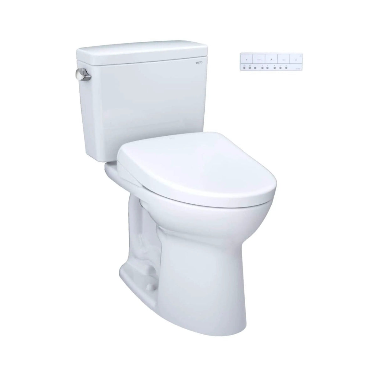 TOTO Drake Toilet | 1.6 GPF Elongated Chair Height | S7 Bidet Seat | 10 Inch Rough-In