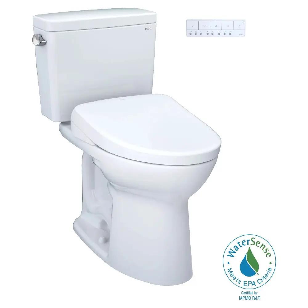 TOTO Drake Toilet | 1.6 GPF Elongated Chair Height | WASHLET S7A Auto Flush | EWater+