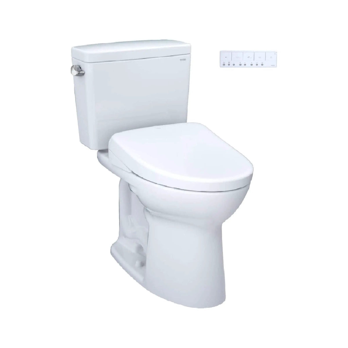 TOTO Drake Two-Piece Toilet | 1.6 GPF Elongated | WASHLET S7 Heated Bidet Seat | EWater+ Cleaning