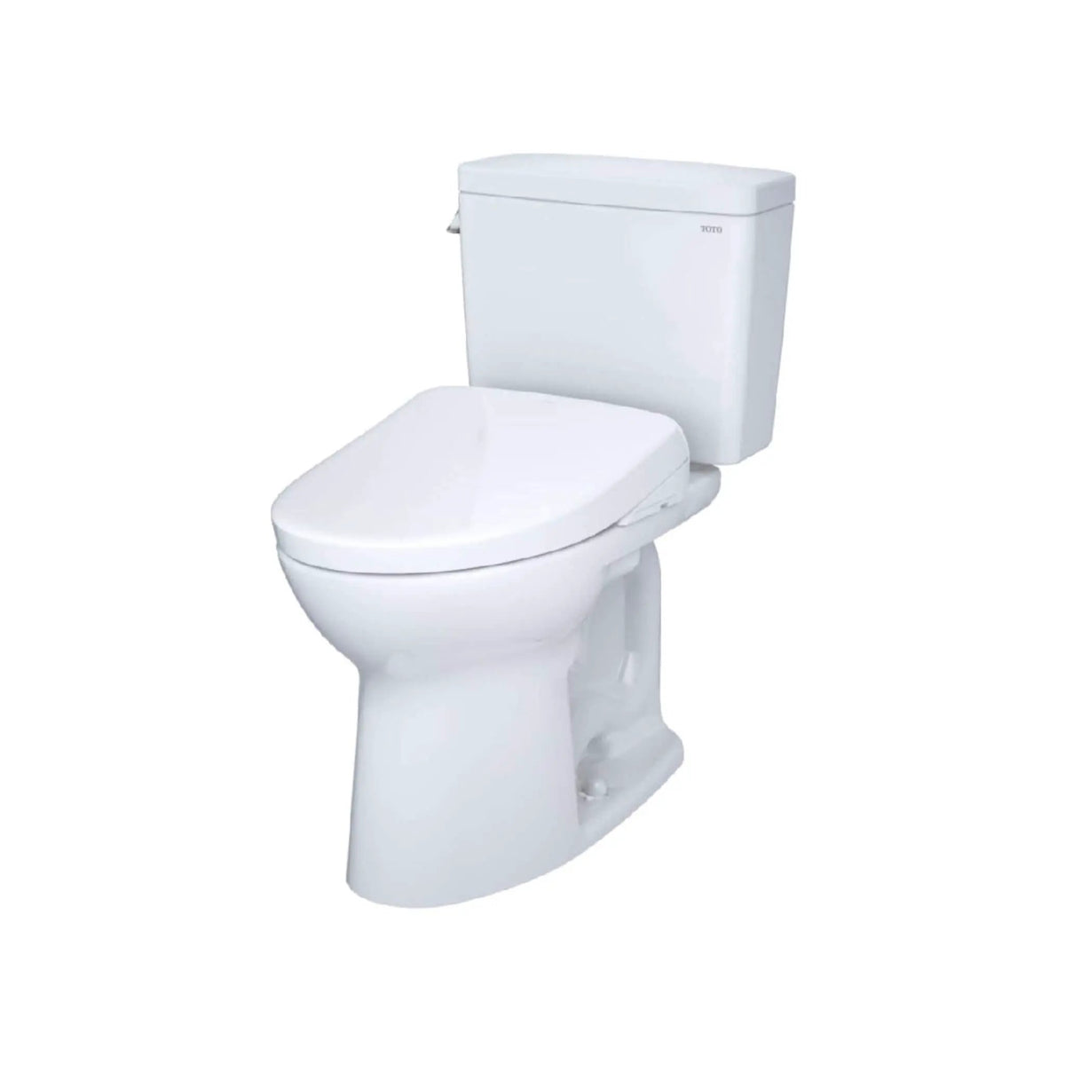 TOTO Drake Toilet | 1.28 GPF Elongated Chair Height | WASHLET S7A Heated Bidet Seat | EWater+