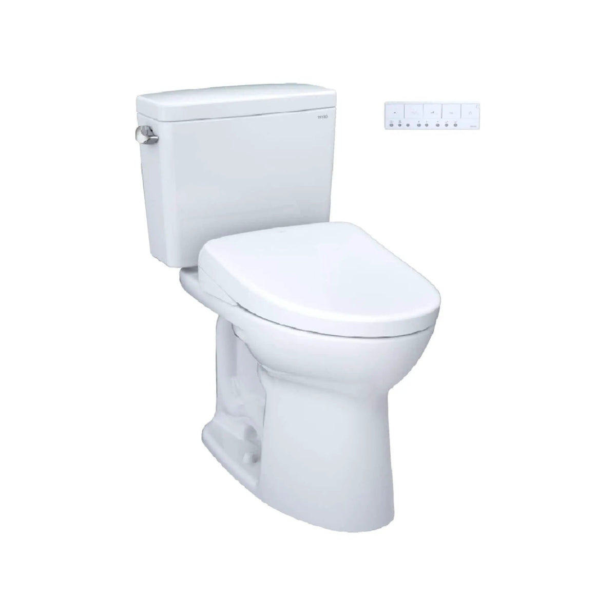 TOTO Drake Toilet | 1.28 GPF Elongated Chair Height | WASHLET S7A Heated Bidet Seat | EWater+