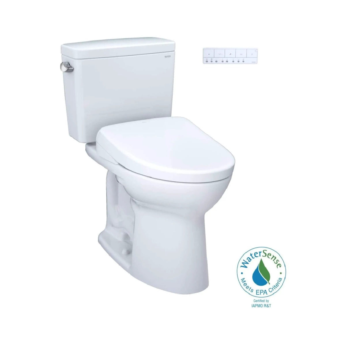 TOTO Drake Toilet | 1.28 GPF Universal Height | WASHLET S7A Auto Open Bidet Seat | 10 Inch Rough-In
