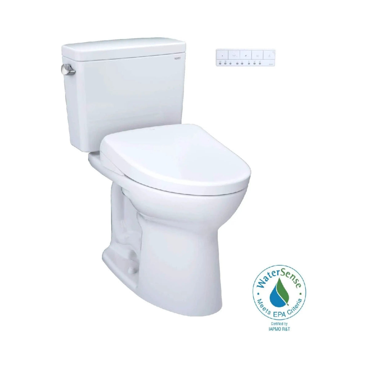 TOTO Drake Toilet | 1.28 GPF Universal Height | 10 Inch Rough-In | WASHLET S7 Bidet Seat With CEFIONTECT Glaze
