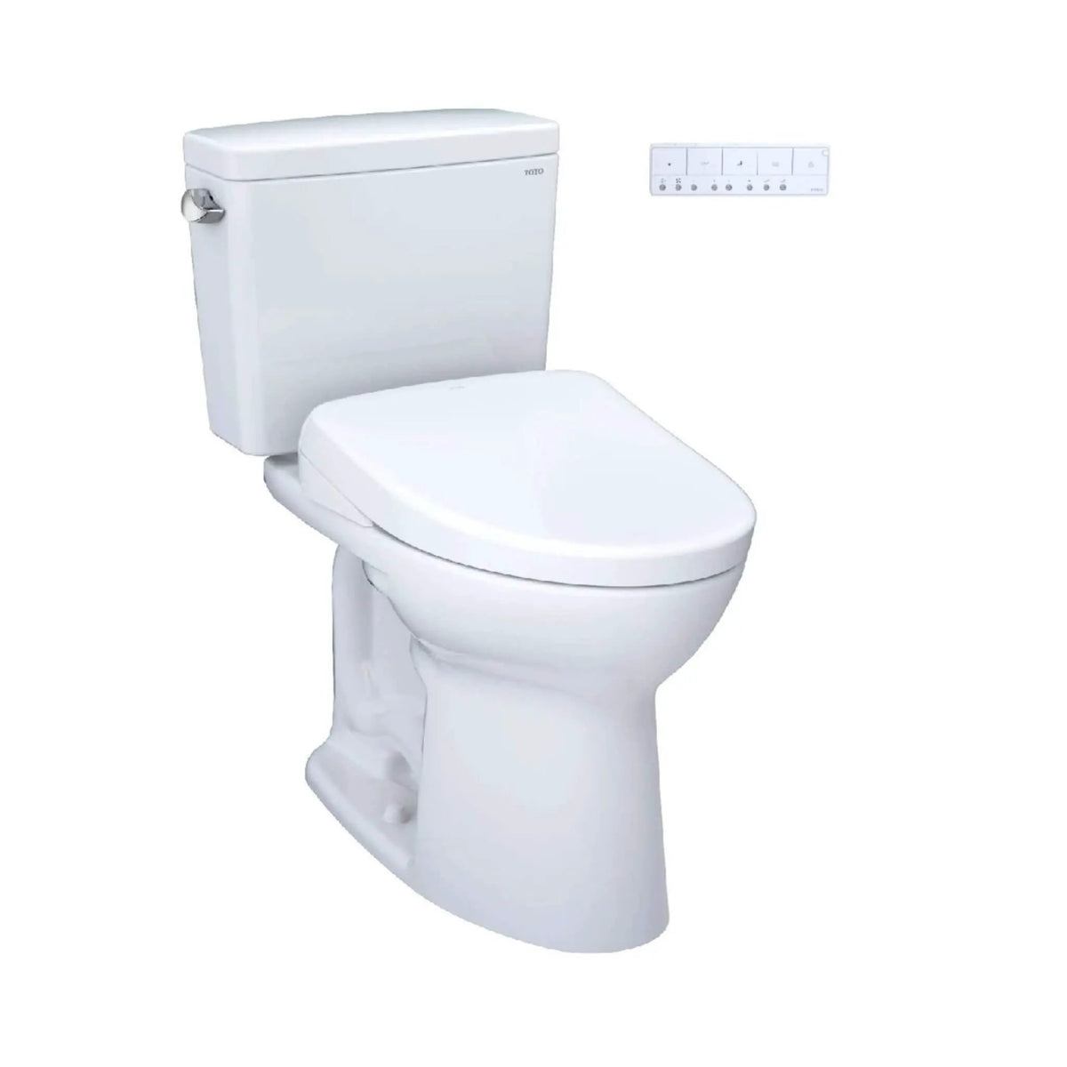 TOTO Drake Elongated Toilet | 1.28 GPF | WASHLET S7A Heated Auto Open Seat | CEFIONTECT Glaze