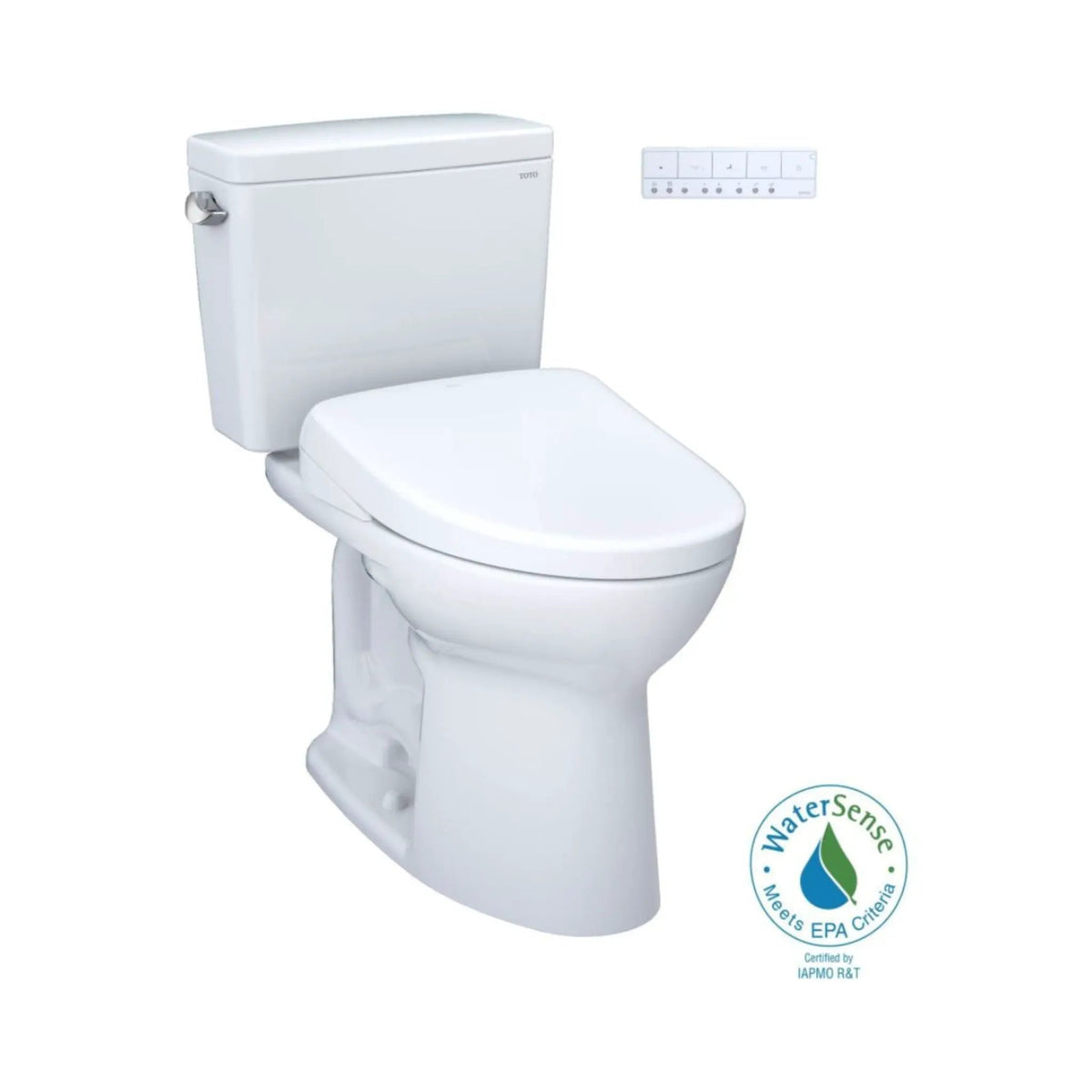 TOTO Drake Two-Piece Bidet Toilet | 1.6 GPF Elongated | Right-Hand WASHLET S7A | Auto Open Close Seat