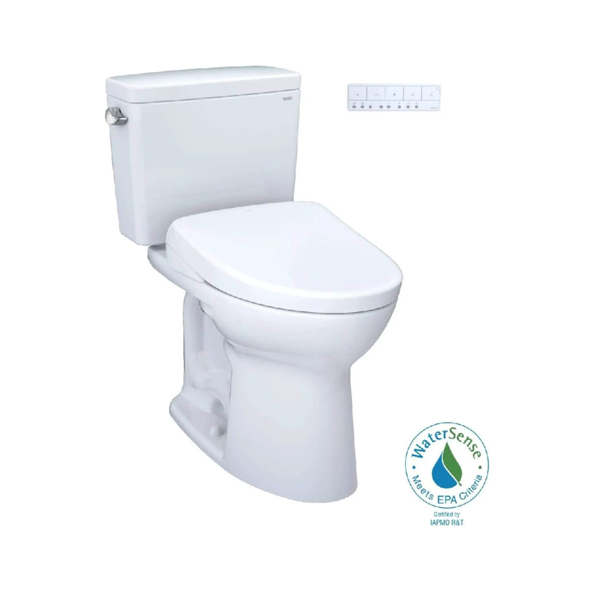 TOTO Drake Toilet | 1.6 GPF Elongated | WASHLET S7A Auto Flush Bidet Seat | Illuminated Remote