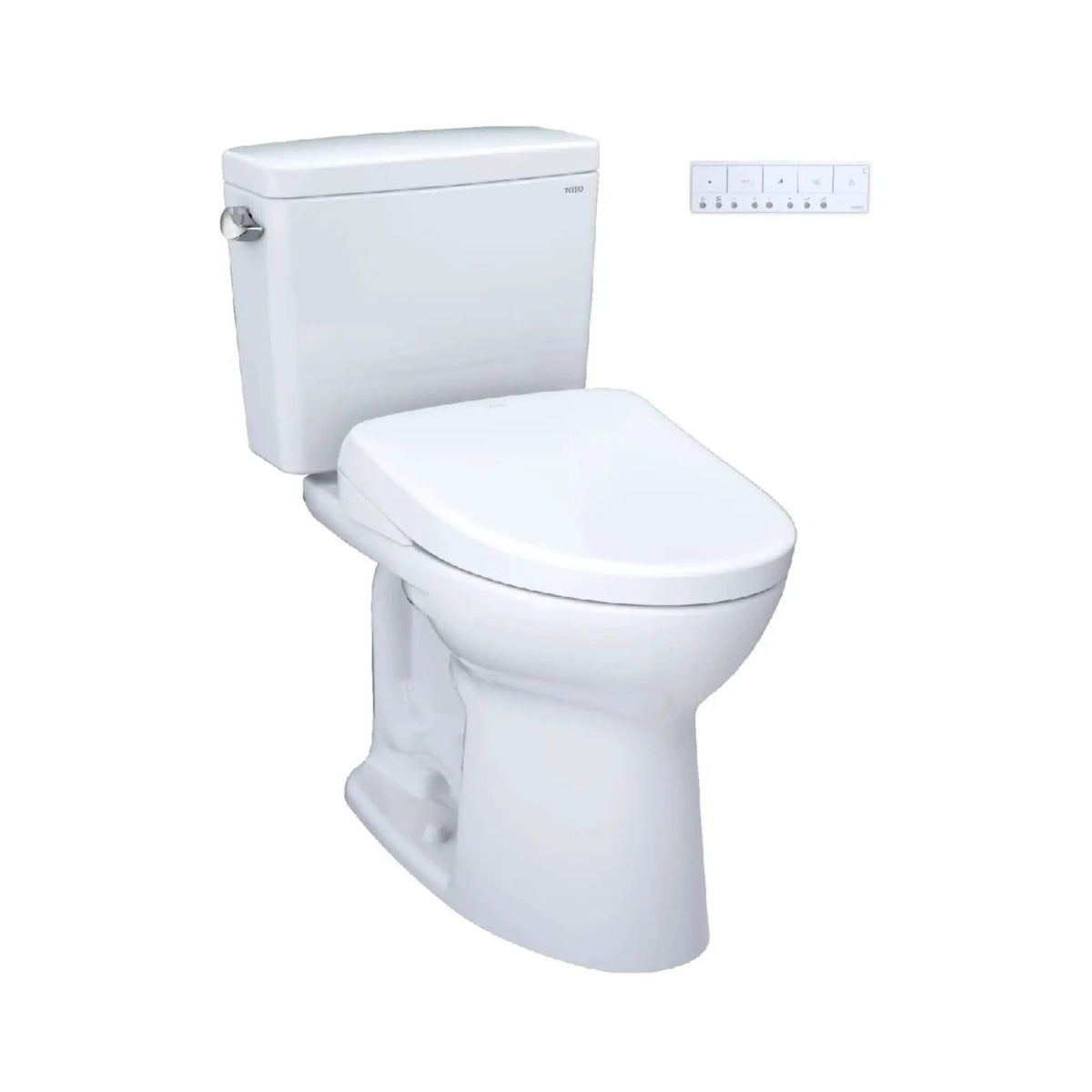 TOTO Drake Toilet | 1.6 GPF Elongated | WASHLET S7A Auto Flush Bidet Seat | Illuminated Remote