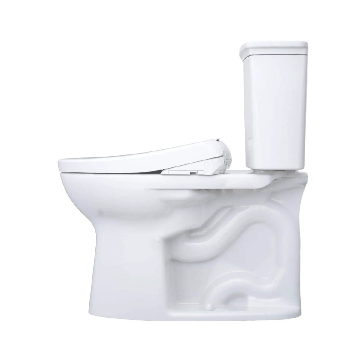 TOTO Drake Toilet | 1.28 GPF Tornado Flush | WASHLET S7 Bidet Seat | Concealed Power Cord
