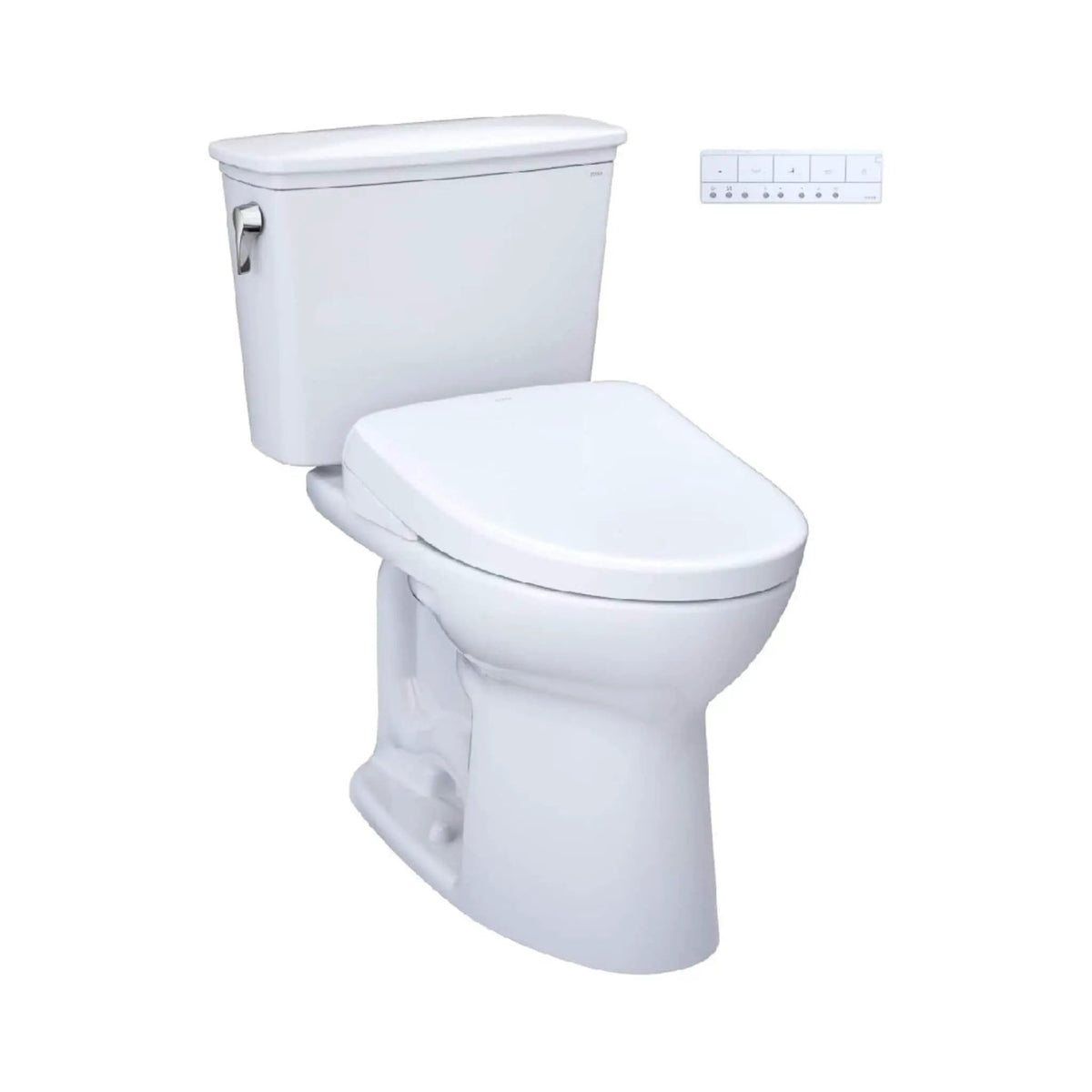 TOTO Drake Toilet | 1.28 GPF Tornado Flush | WASHLET S7 Bidet Seat | Concealed Power Cord
