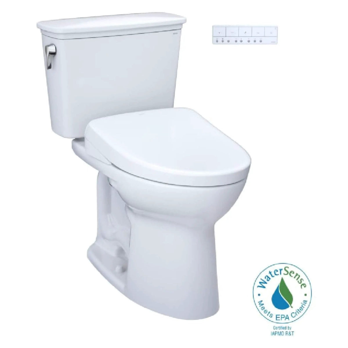 TOTO Drake Toilet | 1.28 GPF Universal Height | WASHLET S7A Open Bidet Seat | Warm Air Dryer