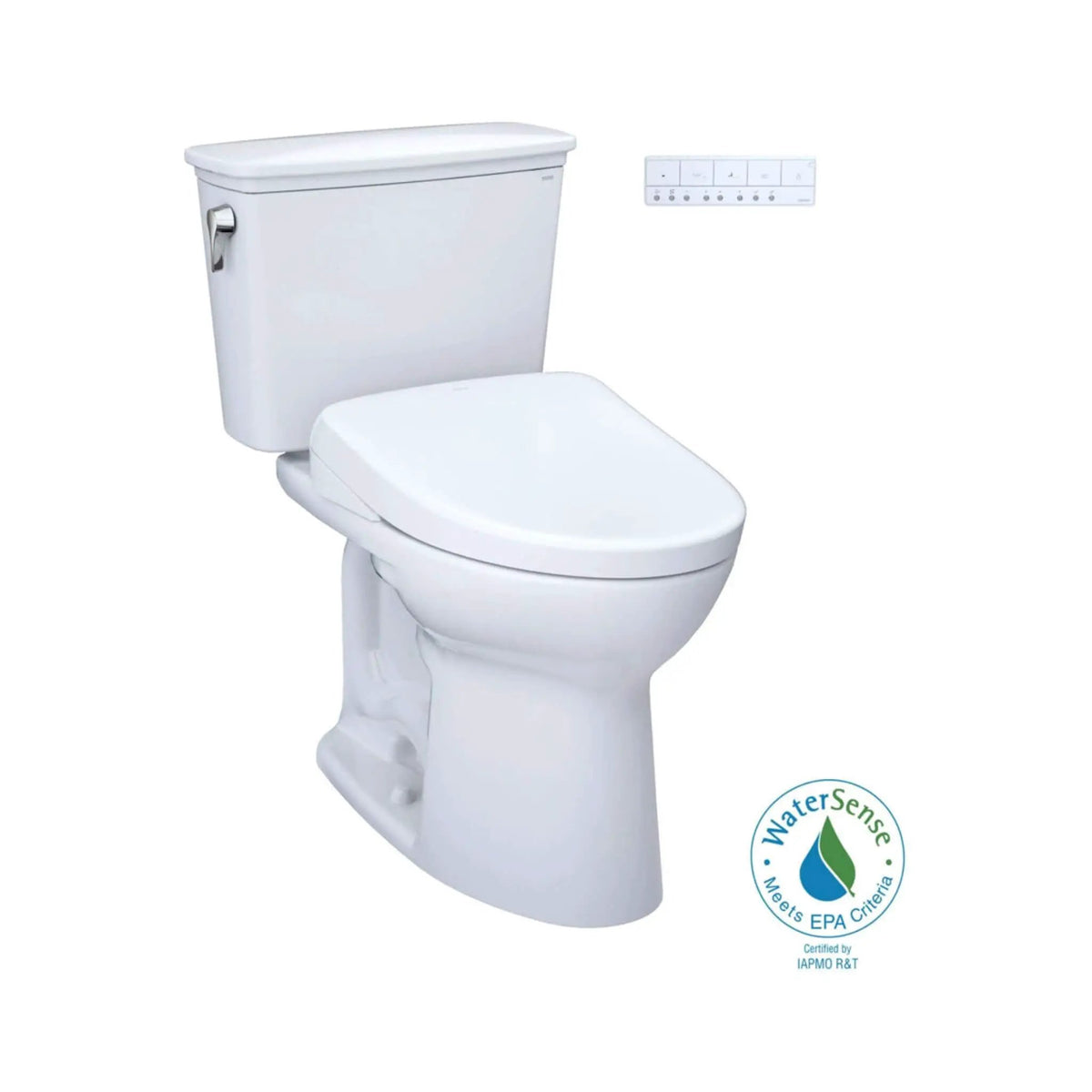 TOTO Drake Toilet | 1.28 GPF Tornado Flush | WASHLET S7A Bidet Seat | Illuminated Remote