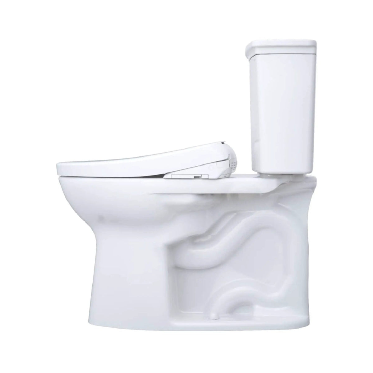TOTO Drake Toilet | 1.28 GPF Tornado Flush | WASHLET S7A Bidet Seat | Illuminated Remote