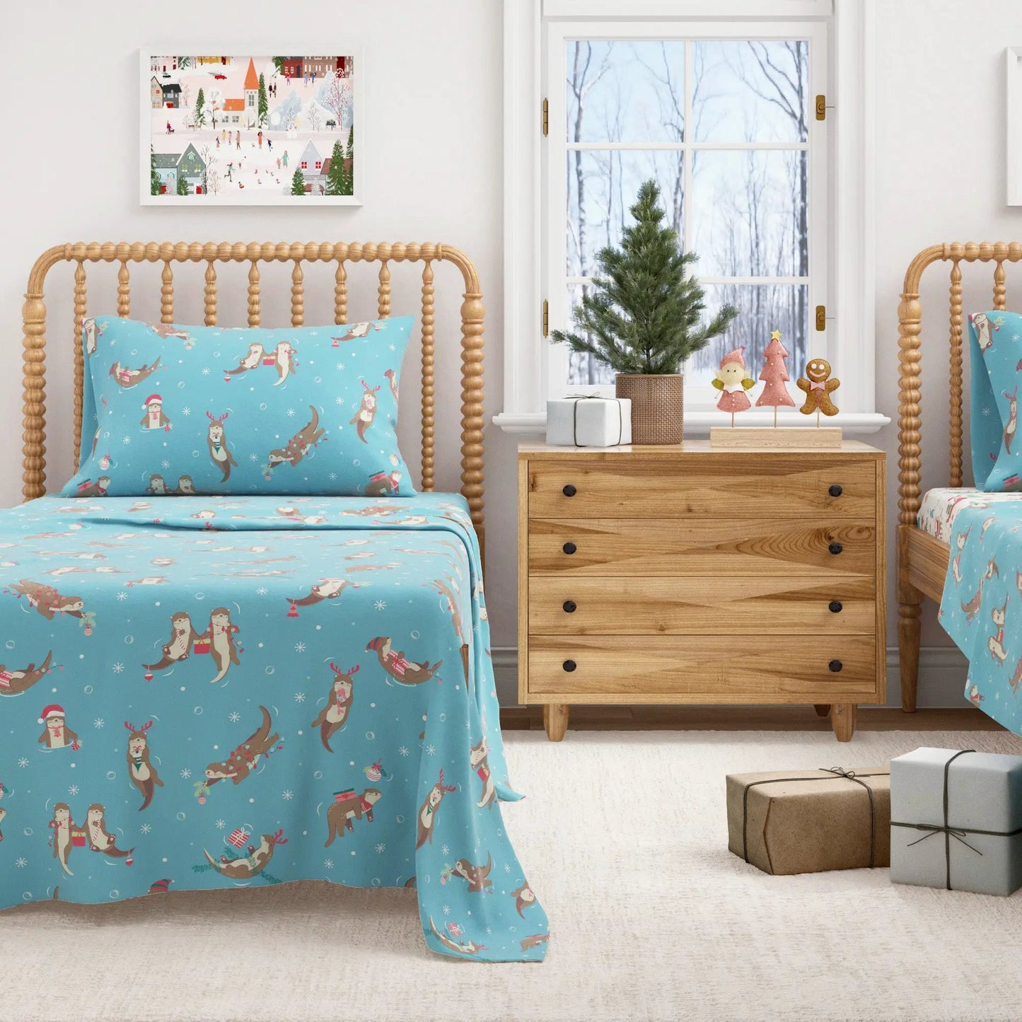 Turkish Cotton Christmas Flannel Sheet - Whittaker Collection from PriceLows™