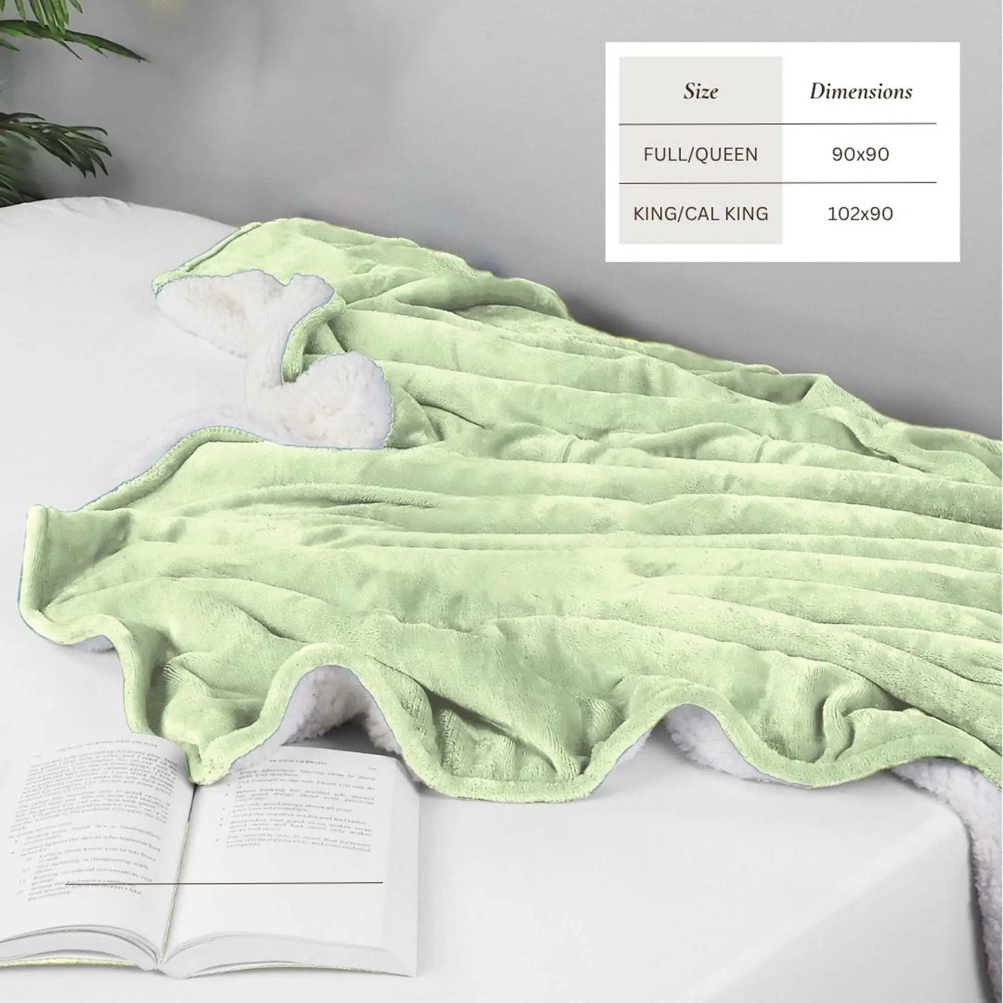 Velvet Plush Sherpa Bed Blanket - Sherpa Fleece Collection from PriceLows™