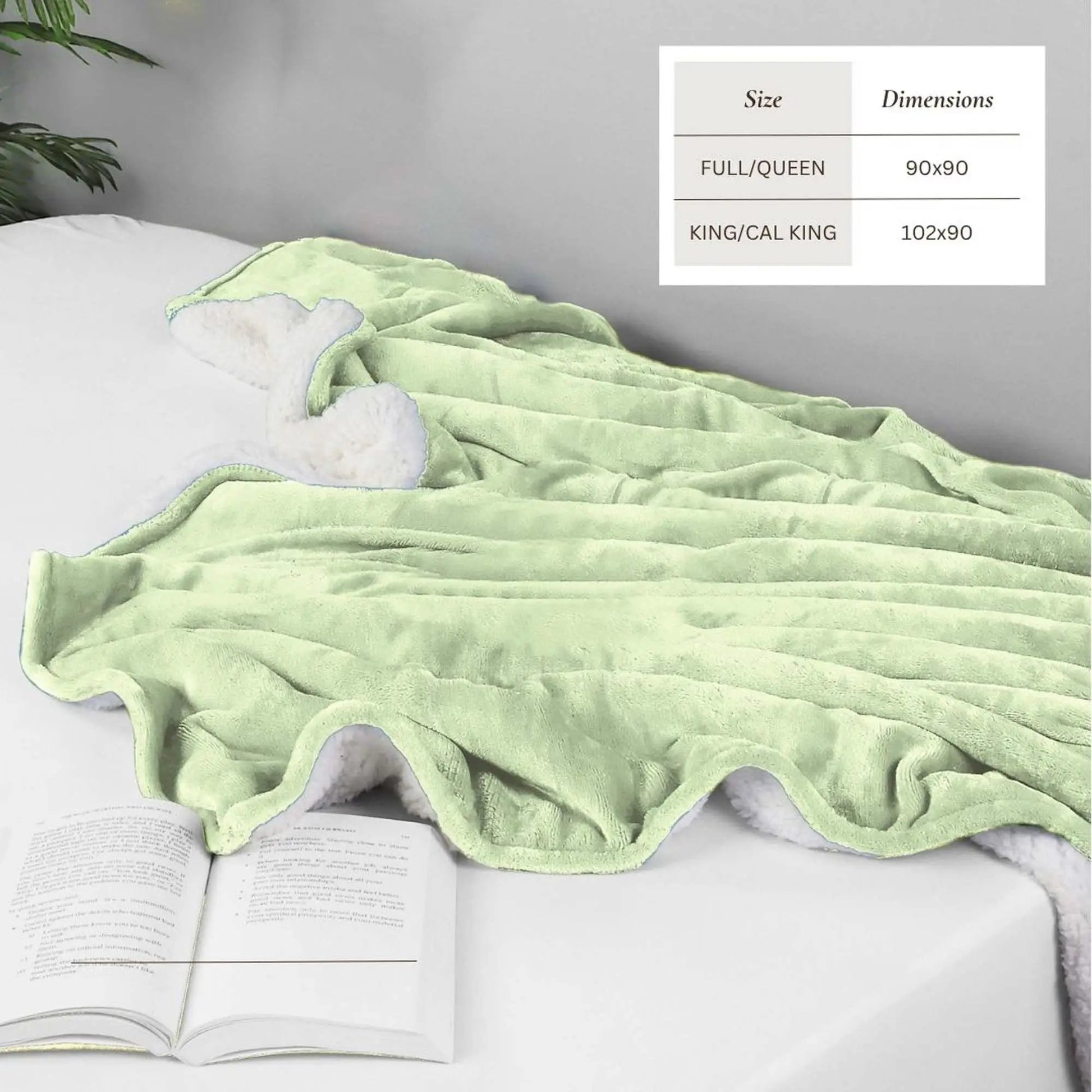 Velvet Plush Sherpa Bed Blanket - Sherpa Fleece Collection from PriceLows™