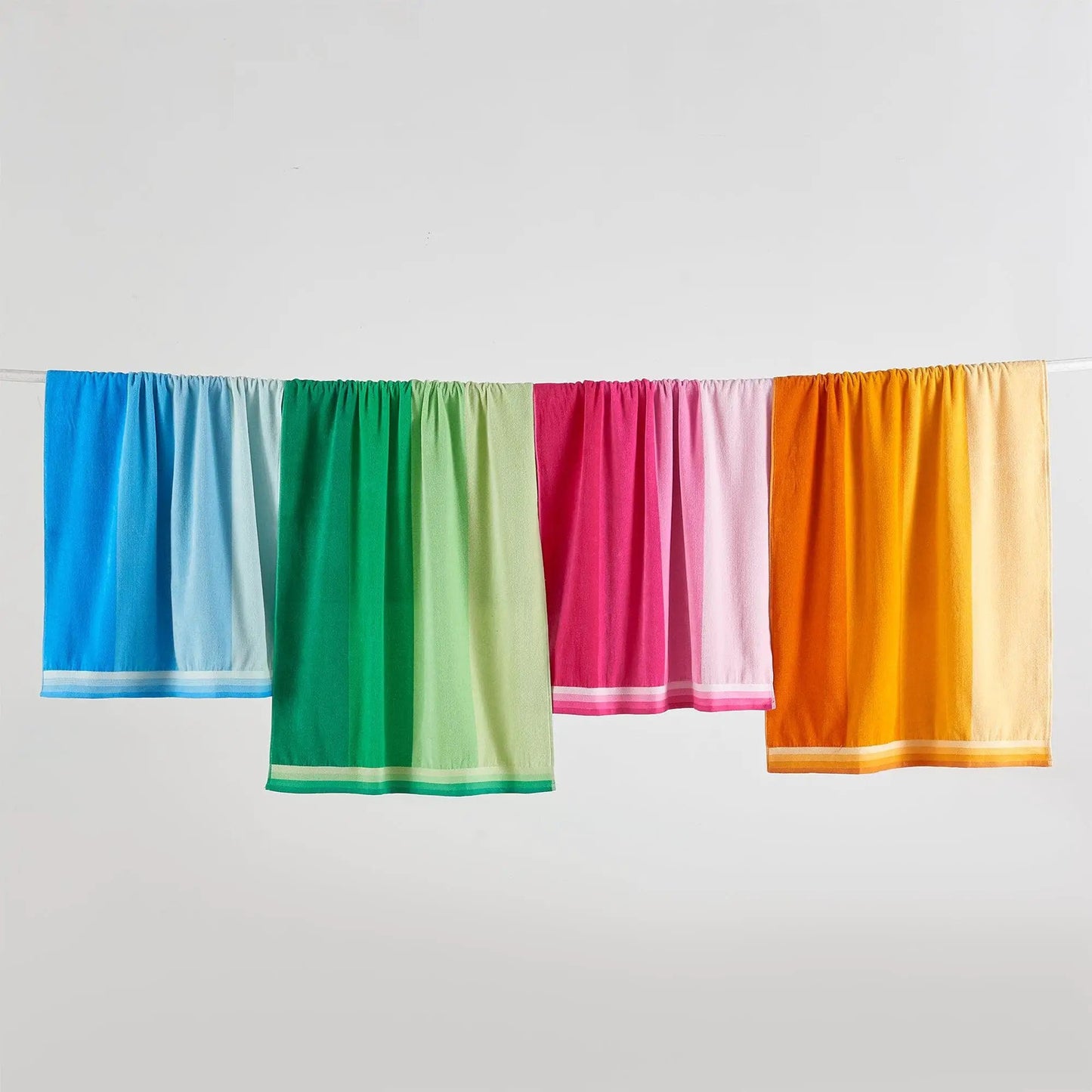 Cotton Velour Cabana Stripe Beach Towel - Novia Collection from PriceLows™