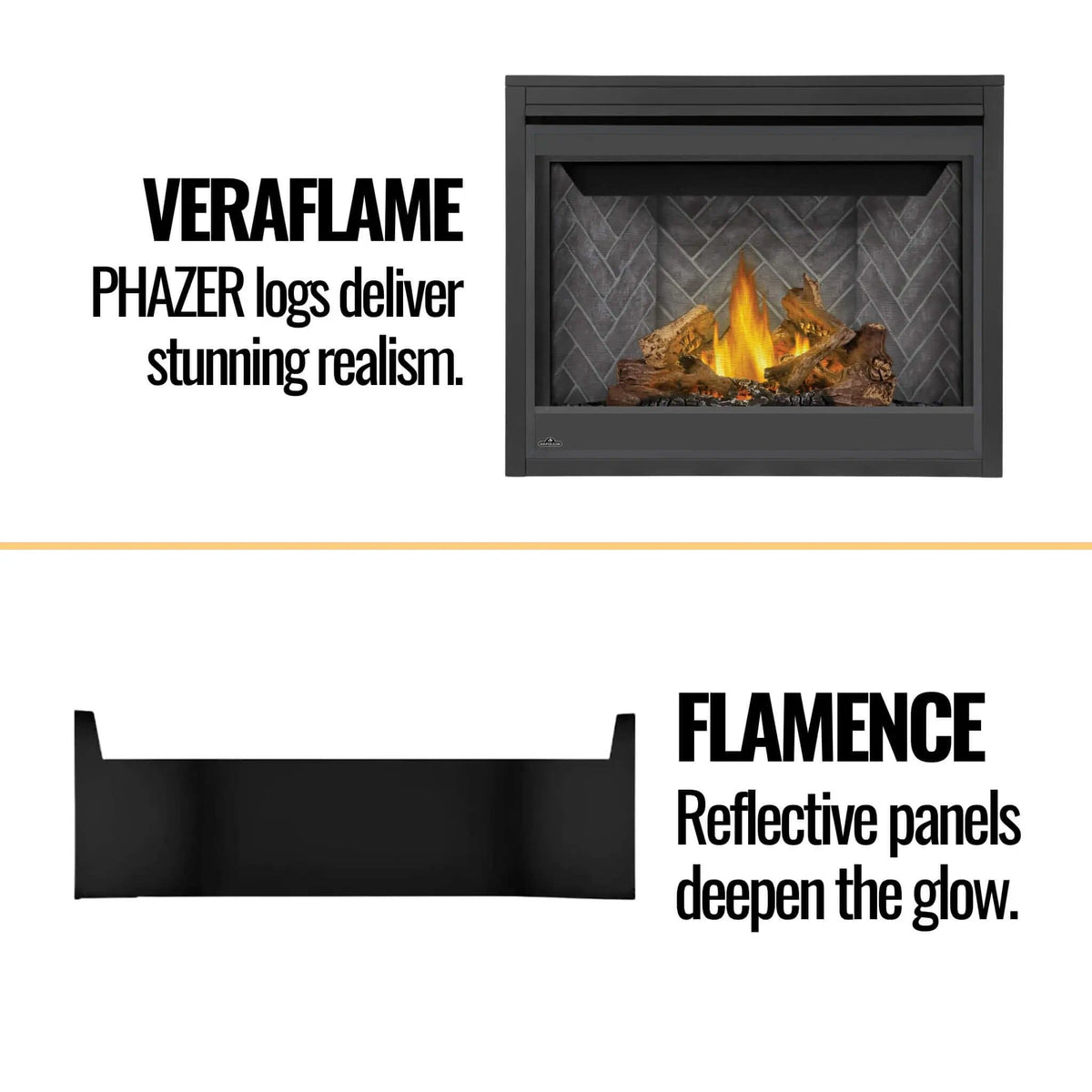 Napoleon Ascent 42 42 Inch Direct Vent Electronic Ignition Fireplace With Back Up | 42 Inch | Gas Fireplace | Living Room
