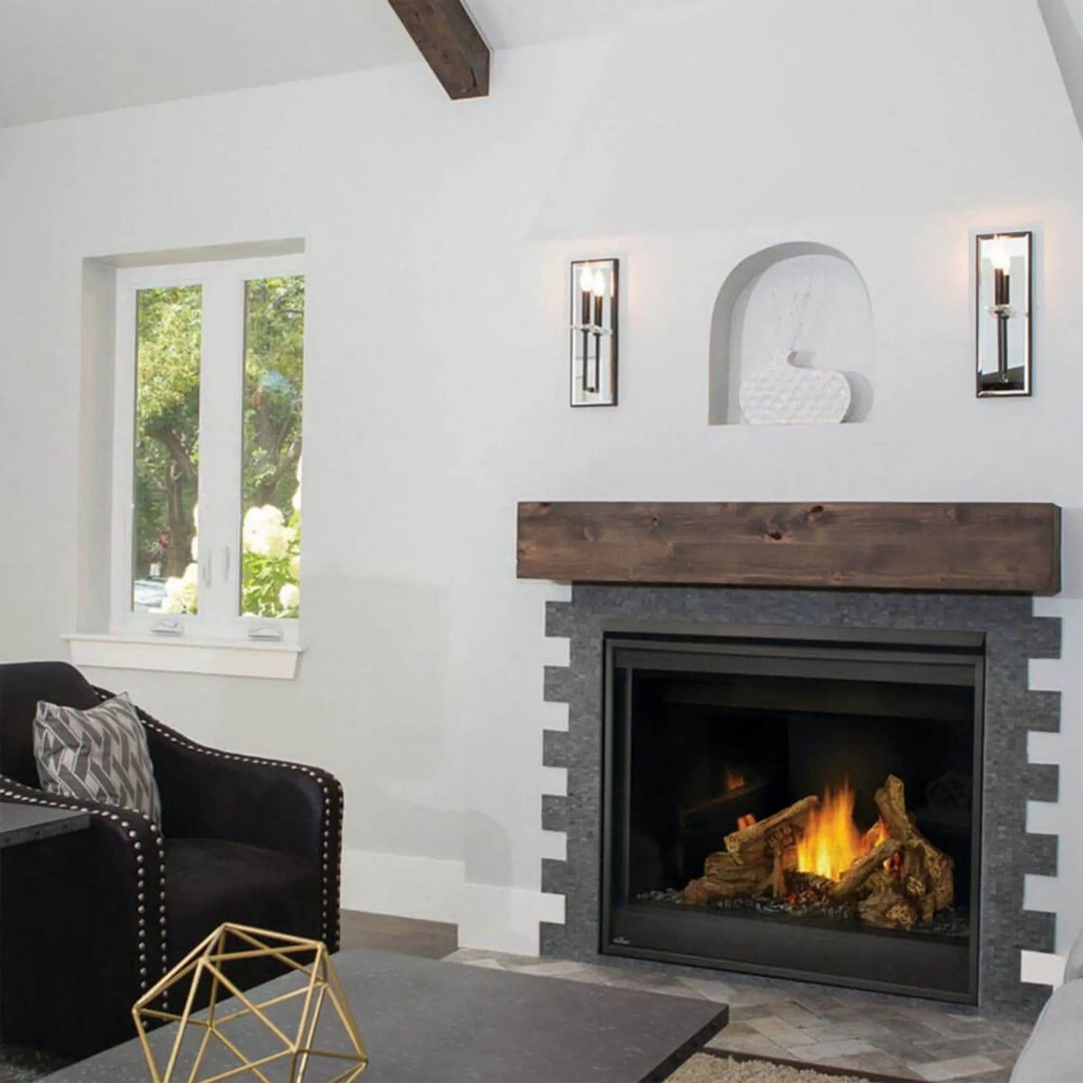 Napoleon Ascent 42 42 Inch Direct Vent Electronic Ignition Fireplace With Back Up | 42 Inch | Gas Fireplace | Living Room