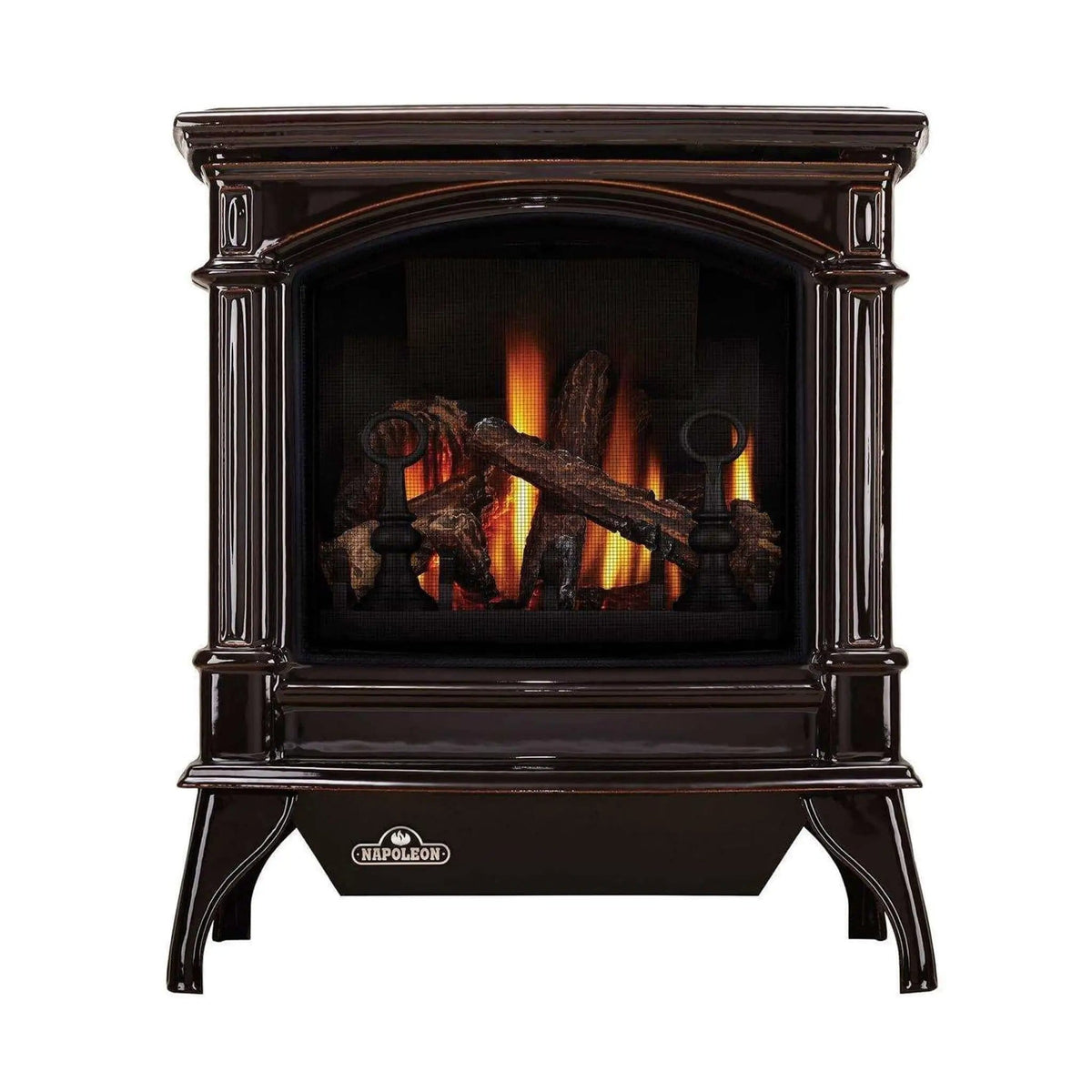 Napoleon Knightsbridge 60 Majolica Brown 27 Inch Natural Gas Stove With Flame And | 27 Inch | Porcelain | Wood Stove
