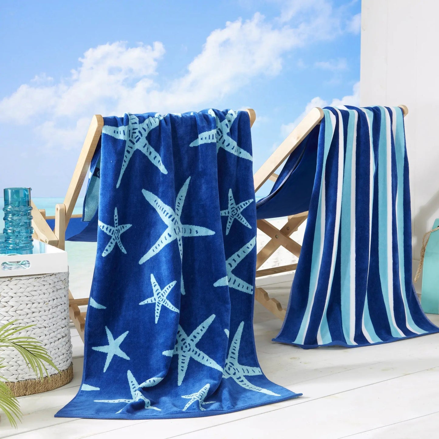 Cotton Velour Beach Towel - Maui Collection from PriceLows™